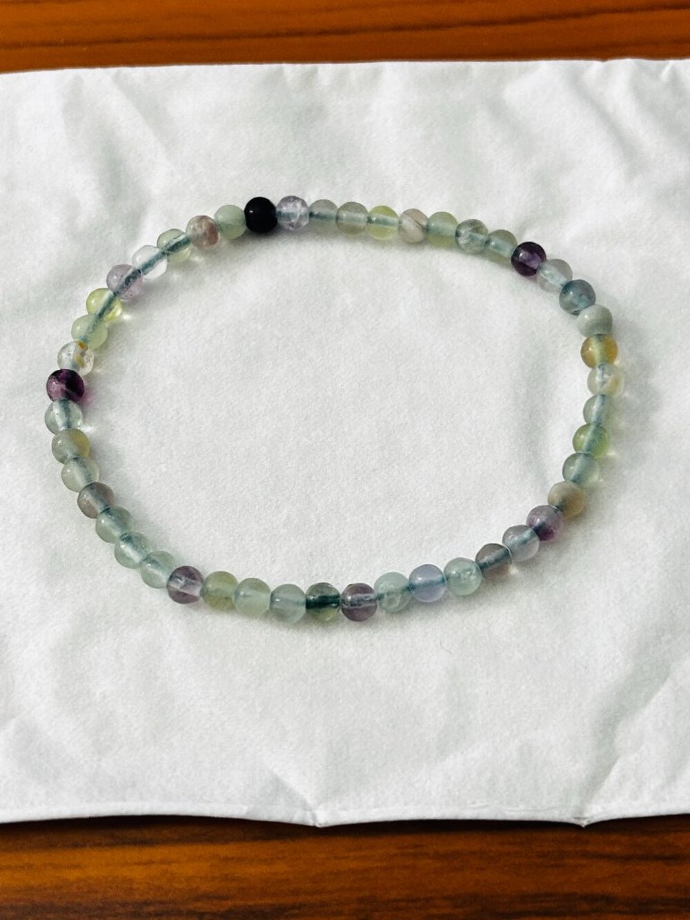 Rainbow Fluorite Beaded Stretch Bracelet